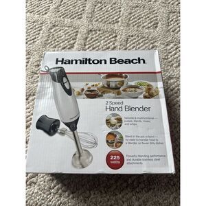Hamilton Beach 2-Speed Hand Blender NEW Silver